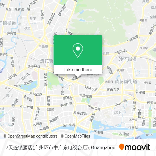 7天连锁酒店(广州环市中广东电视台店) map