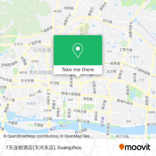7天连锁酒店(天河东店) map