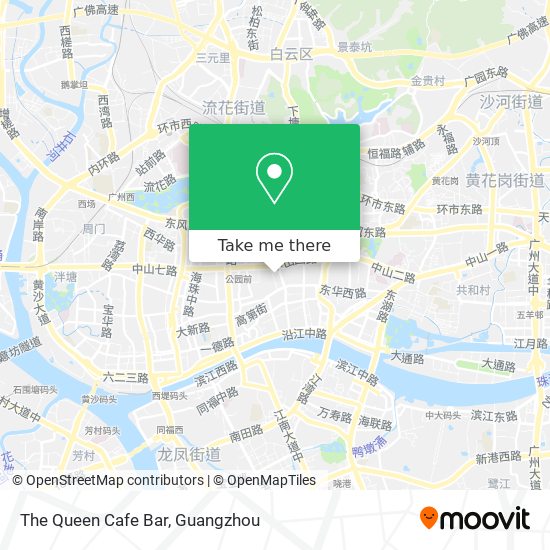 The Queen Cafe Bar map
