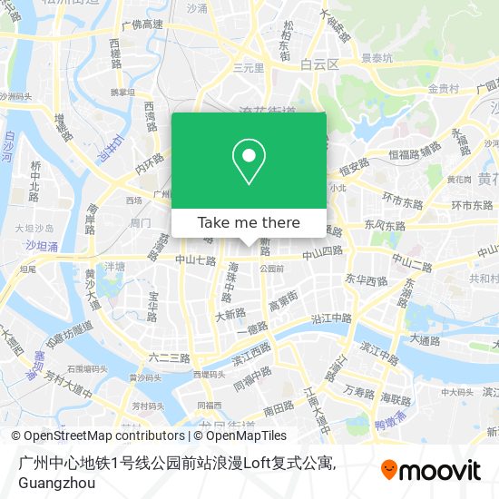 广州中心地铁1号线公园前站浪漫Loft复式公寓 map