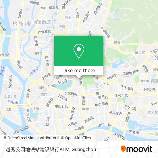 越秀公园地铁站建设银行ATM map