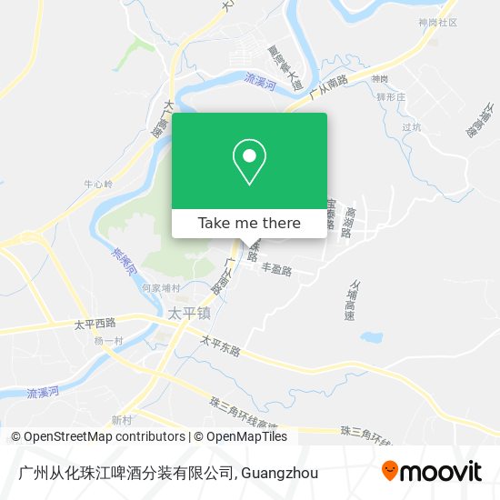 广州从化珠江啤酒分装有限公司 map
