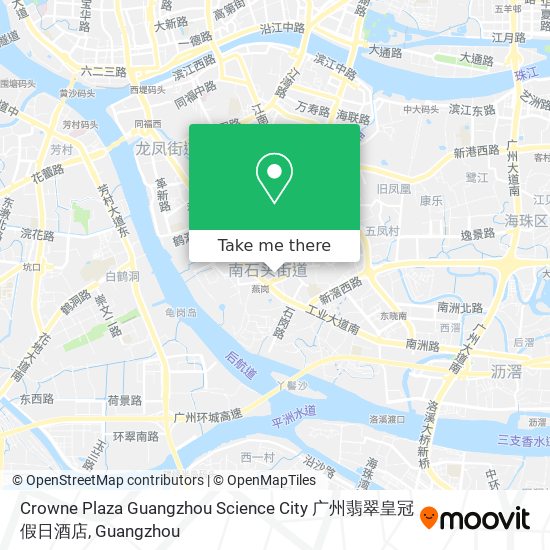 Crowne Plaza Guangzhou Science City 广州翡翠皇冠假日酒店 map