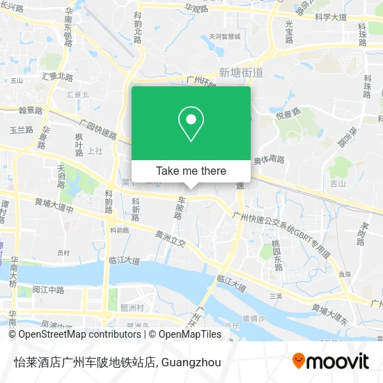 怡莱酒店广州车陂地铁站店 map