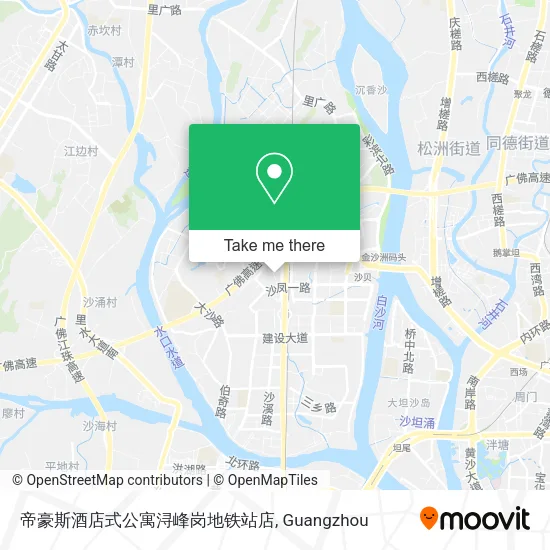 帝豪斯酒店式公寓浔峰岗地铁站店 map