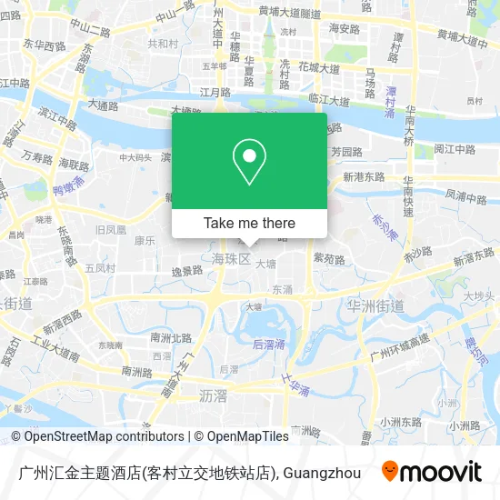 广州汇金主题酒店(客村立交地铁站店) map