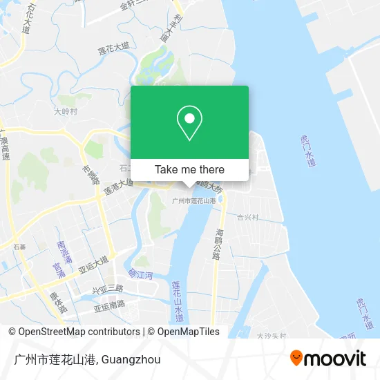 广州市莲花山港 map