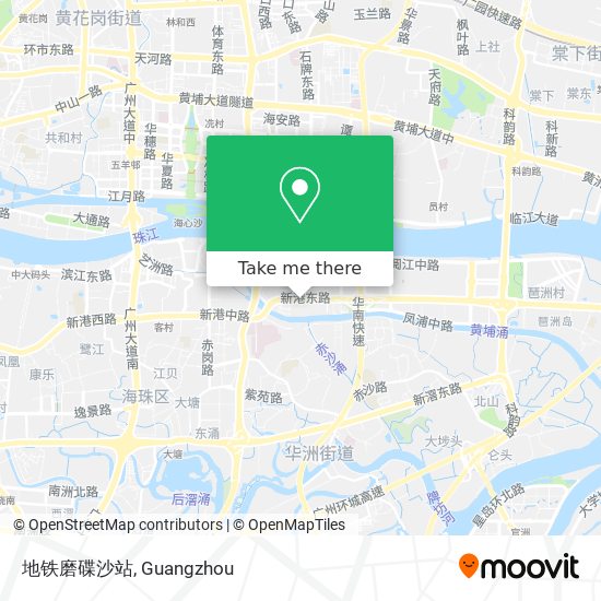 地铁磨碟沙站 map