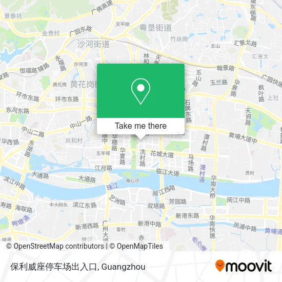 保利威座停车场出入口 map