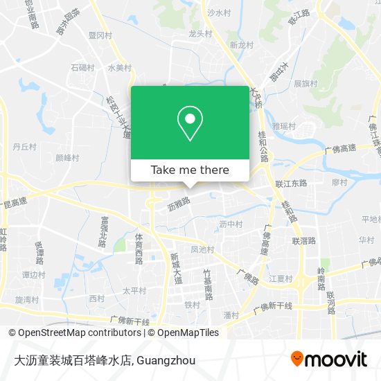 大沥童装城百塔峰水店 map