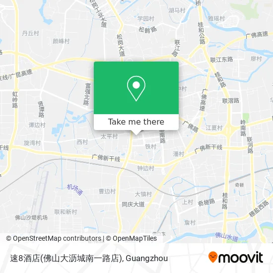 速8酒店(佛山大沥城南一路店) map