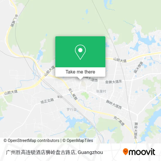 广州胜高连锁酒店狮岭盘古路店 map
