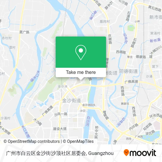广州市白云区金沙街沙顶社区居委会 map