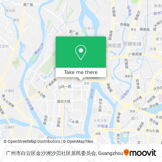 广州市白云区金沙洲沙贝社区居民委员会 map