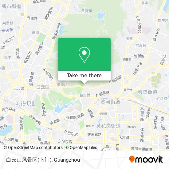 白云山风景区(南门) map
