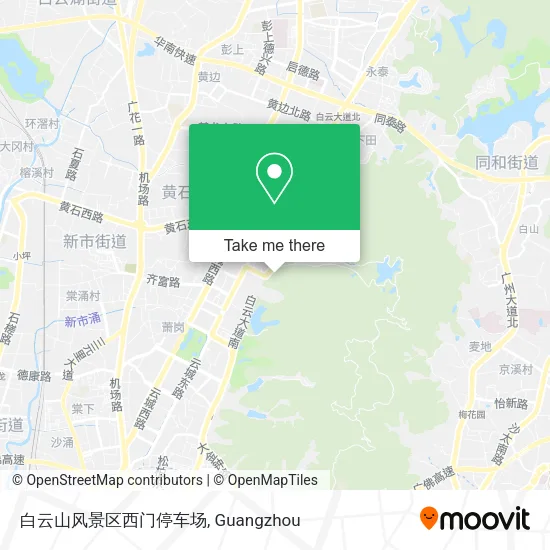 白云山风景区西门停车场 map