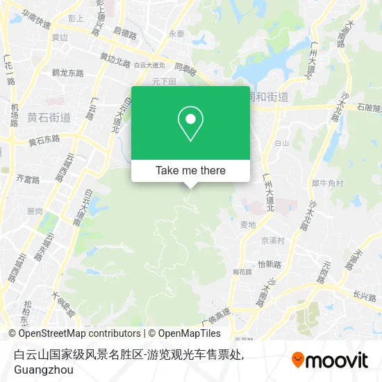 白云山国家级风景名胜区-游览观光车售票处 map