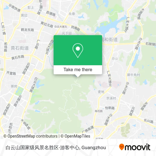 白云山国家级风景名胜区-游客中心 map