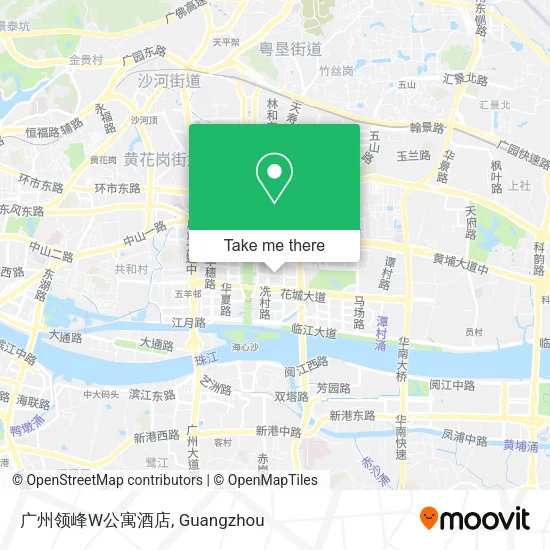 广州领峰W公寓酒店 map