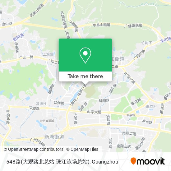 548路(大观路北总站-珠江泳场总站) map