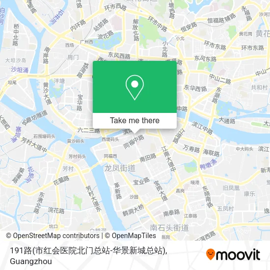 191路(市红会医院北门总站-华景新城总站) map