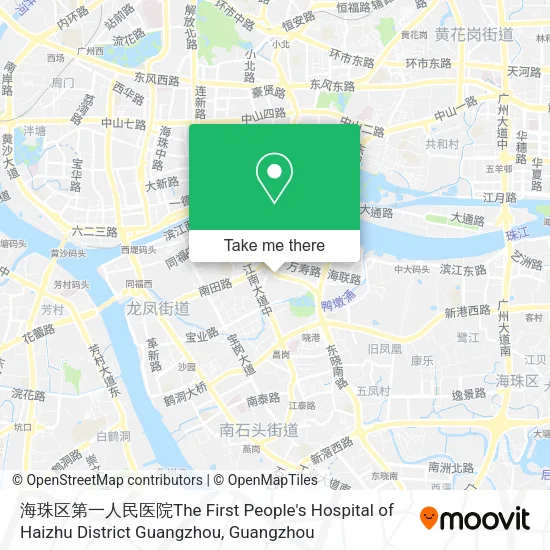 海珠区第一人民医院The First People's Hospital of Haizhu District Guangzhou map