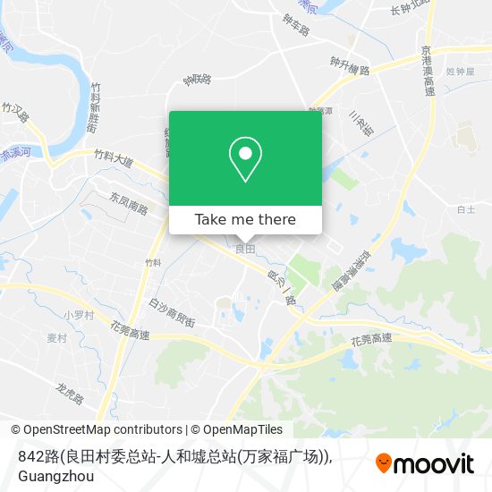 842路(良田村委总站-人和墟总站(万家福广场)) map