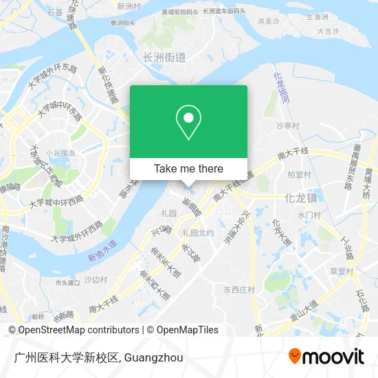 广州医科大学新校区 map