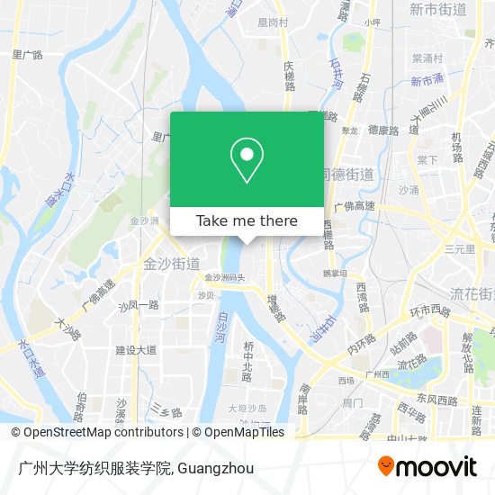 广州大学纺织服装学院 map