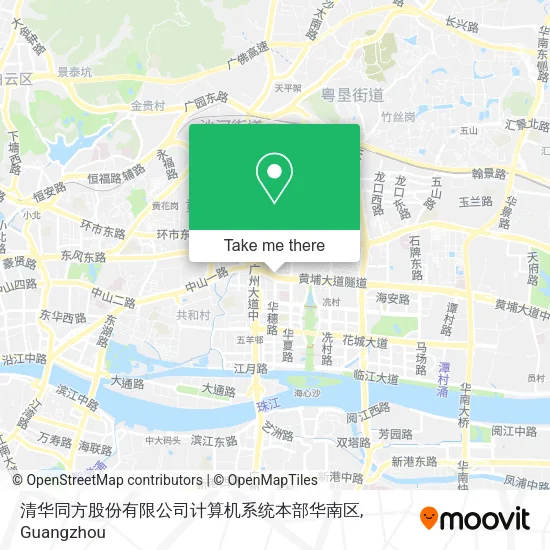 清华同方股份有限公司计算机系统本部华南区 map