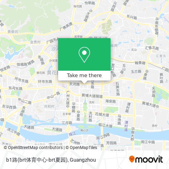 b1路(brt体育中心-brt夏园) map
