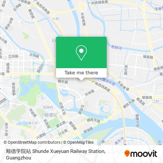 顺德学院站 Shunde Xueyuan Railway Station map