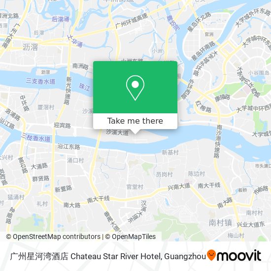 广州星河湾酒店 Chateau Star River Hotel map