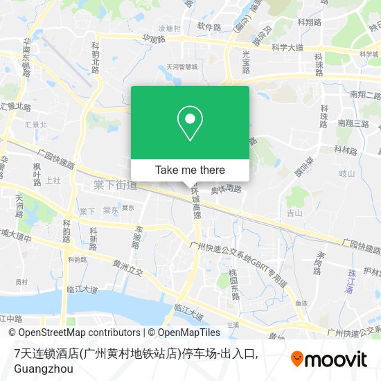 7天连锁酒店(广州黄村地铁站店)停车场-出入口 map