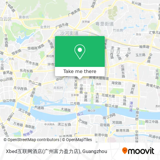 Xbed互联网酒店(广州富力盈力店) map