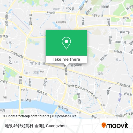 地铁4号线(黄村-金洲) map