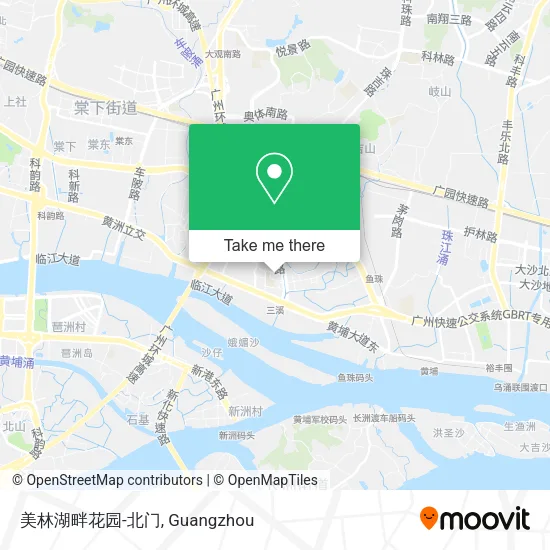 美林湖畔花园-北门 map