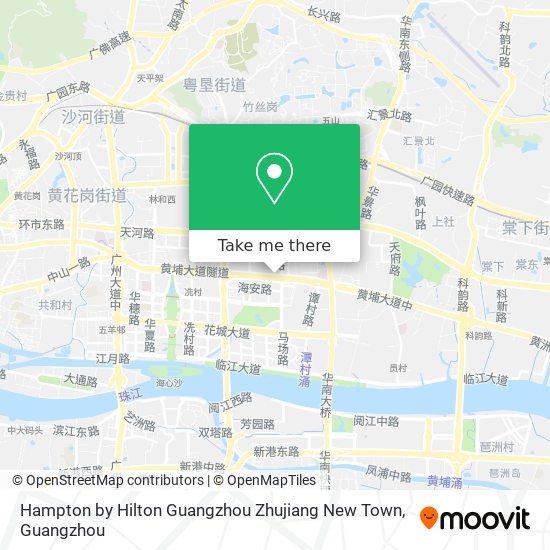 Hampton by Hilton Guangzhou Zhujiang New Town map