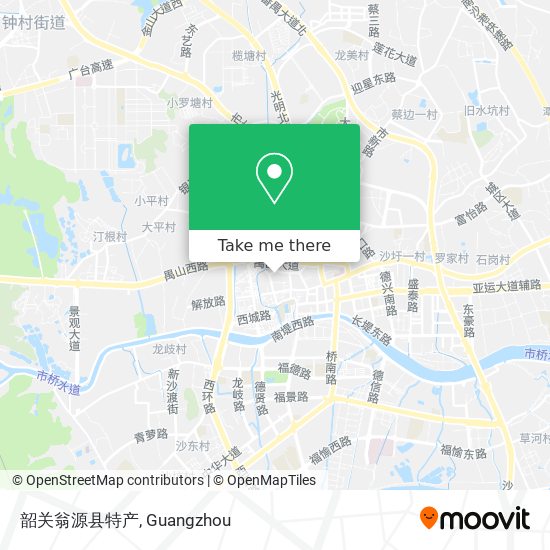 韶关翁源县特产 map