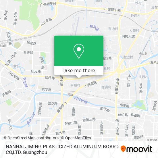NANHAI JIMING PLASTICIZED ALUMINUJM BOARD CO,LTD map