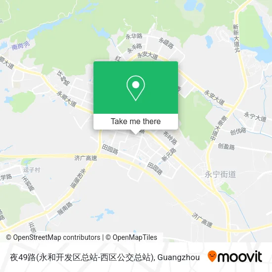 夜49路(永和开发区总站-西区公交总站) map