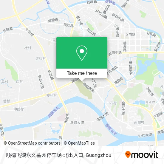 顺德飞鹅永久墓园停车场-北出入口 map