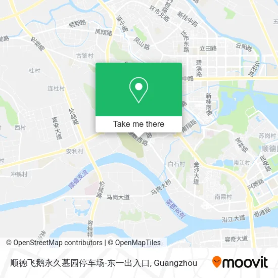 顺德飞鹅永久墓园停车场-东一出入口 map