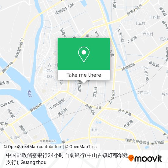 中国邮政储蓄银行24小时自助银行(中山古镇灯都华廷支行) map