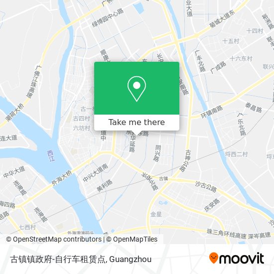 古镇镇政府-自行车租赁点 map