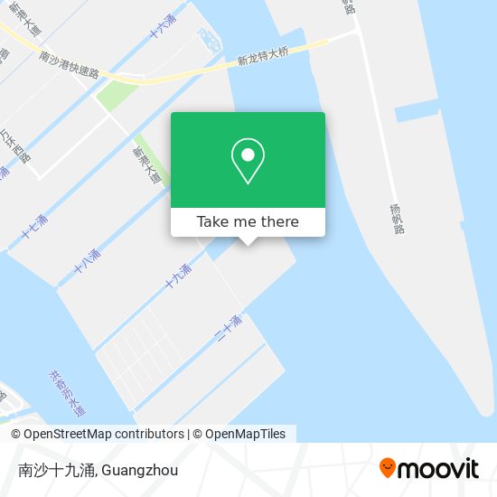 南沙十九涌 map