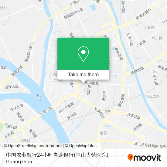 中国农业银行24小时自助银行(中山古镇医院) map