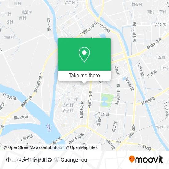 中山租房住宿德胜路店 map