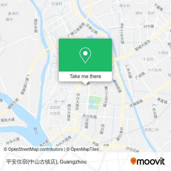 平安住宿(中山古镇店) map