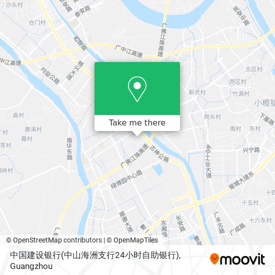 中国建设银行(中山海洲支行24小时自助银行) map